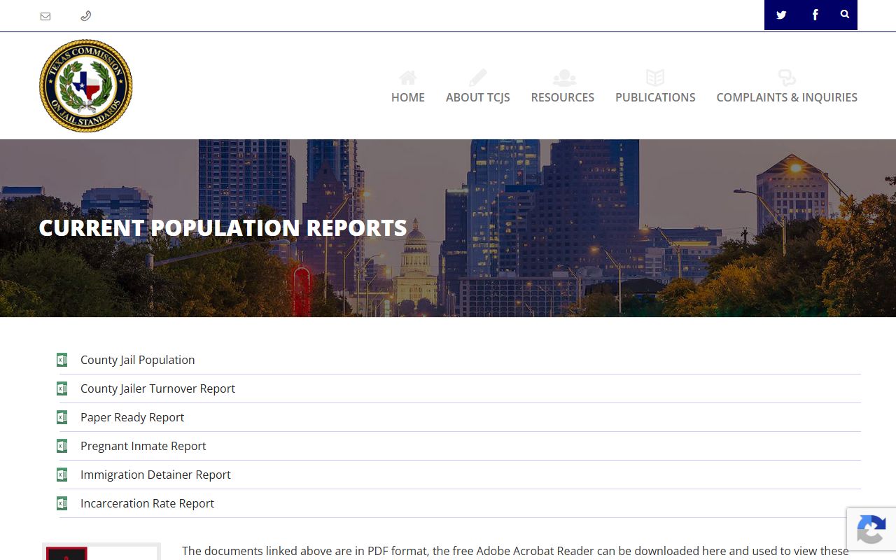 Newton County inmate population TCJS report source